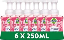 Dettol - Handzeep - Zachte Mousse - Antibacterieel - Roos & Kersenbloesem - 6 X 250 Ml