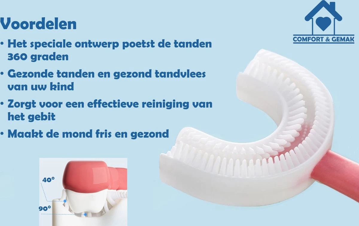 Tandenborstel Voor Baby En Kind - Eenvoudig, Hygiënisch En De Oplossing Voor Tandenpoetsen Bij Kinderen - BPA Vrij – BLAUW - Afbeelding 7
