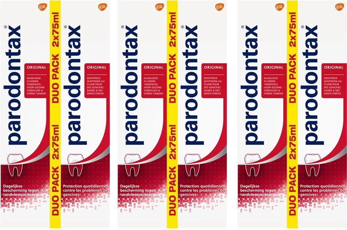 Paradontax Original Duo Pack 2 X 75 Ml Voordeelbox - 3 Stuks
