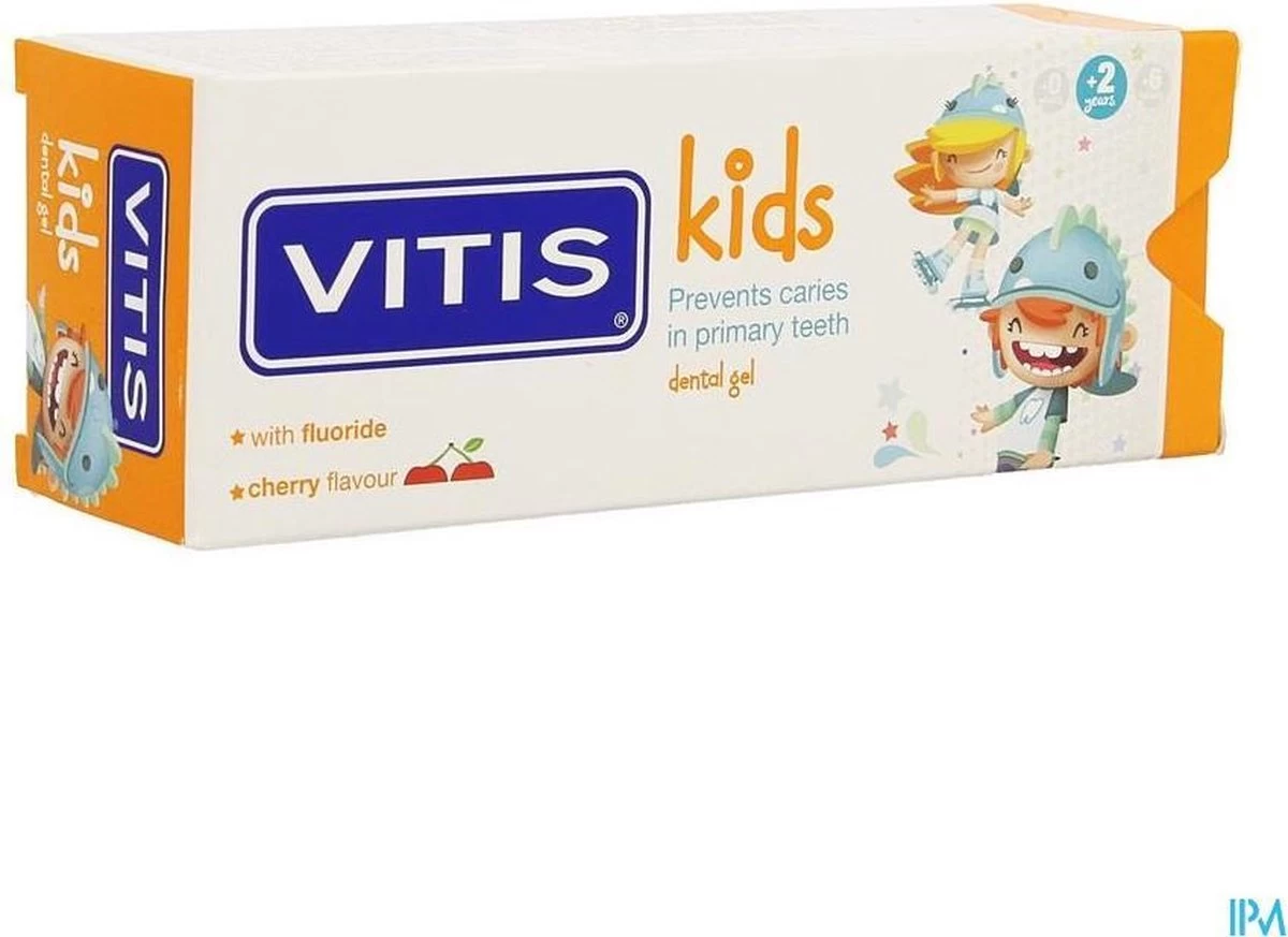 Vitis Kids - Tandpasta & Gel - 2+ Jaar - 50ml - Kersen Smaak - Afbeelding 7