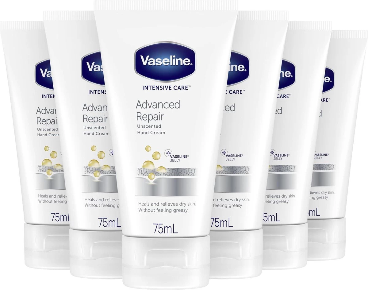 Vaseline® Vaseline Handcreme Advanced Repair - 6 X 75 Ml - Voordeelverpakking
