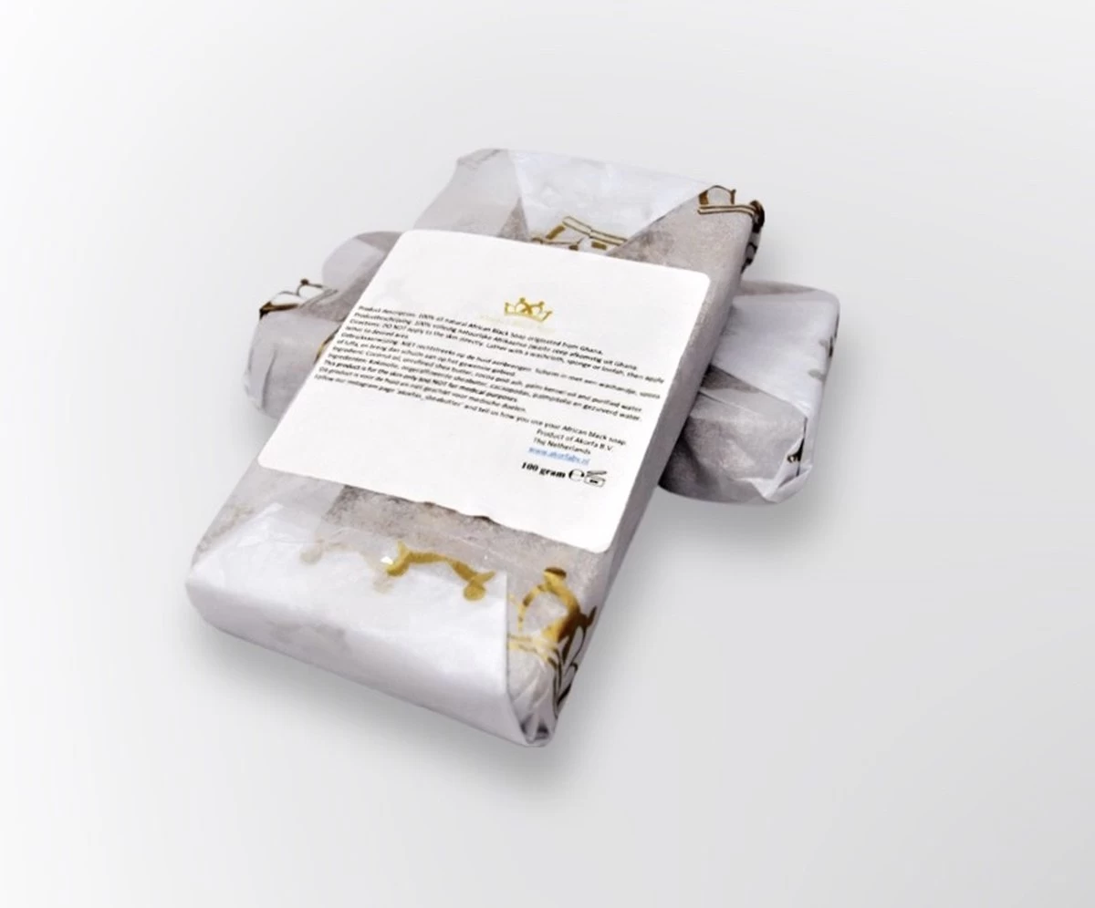 Organic African Black Soap - Biologisch Afrikaanse Zwarte Zeep 100g - Afbeelding 2