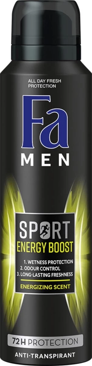 Fa Men Sport Energy Boost Deodorant Spray 6x150ml - Afbeelding 6