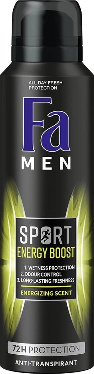 Fa Men Sport Energy Boost Deodorant Spray 6x150ml - Afbeelding 2