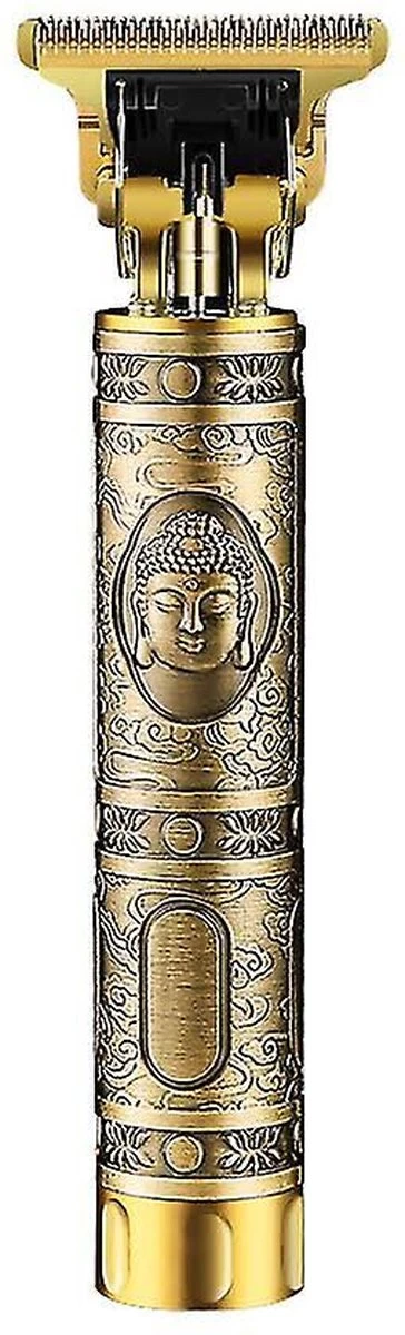 Baardtrimmer, Tondeuse, Scheerapparaat, Elektrisch, Oplaadbaar, Waterdicht, Draadloos, Goud, Buddha - Afbeelding 3
