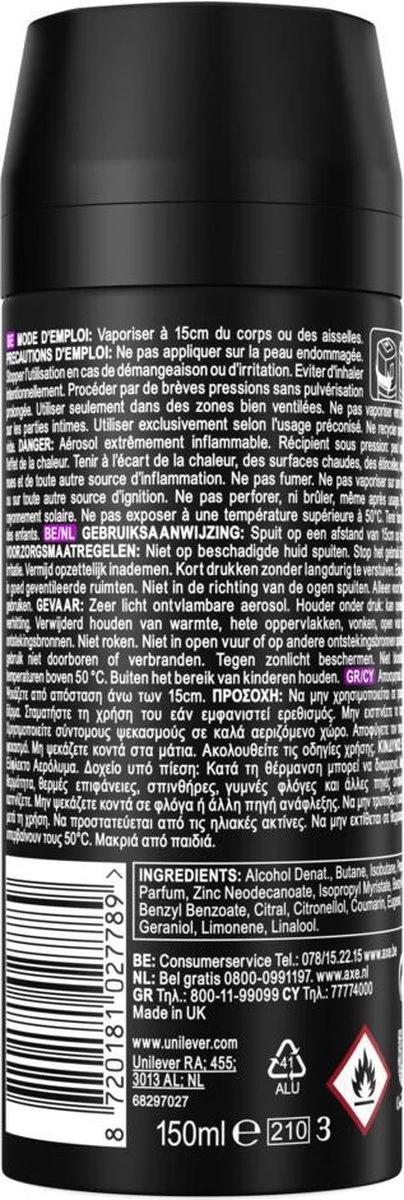 Axe Marine Bodyspray Deodorant - 6 X 150 Ml - Voordeelverpakking - Afbeelding 8