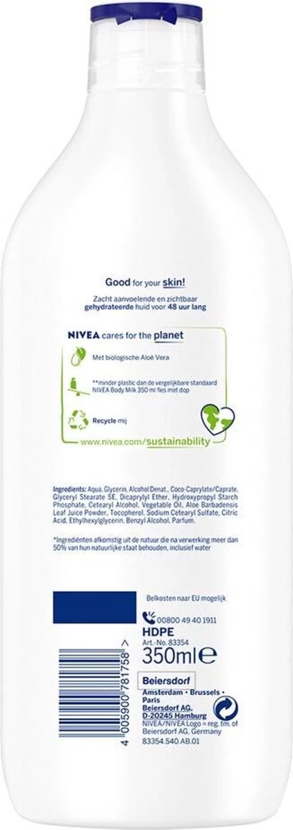 NIVEA Naturally Good Bio Aloë Vera Bodylotion - 350 Ml - Afbeelding 2