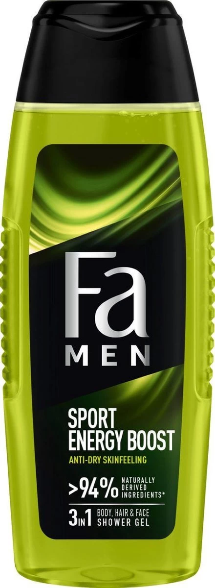 Fa Men Sport Energy Boost Douchegel 6x 250ml - Grootverpakking - Afbeelding 2