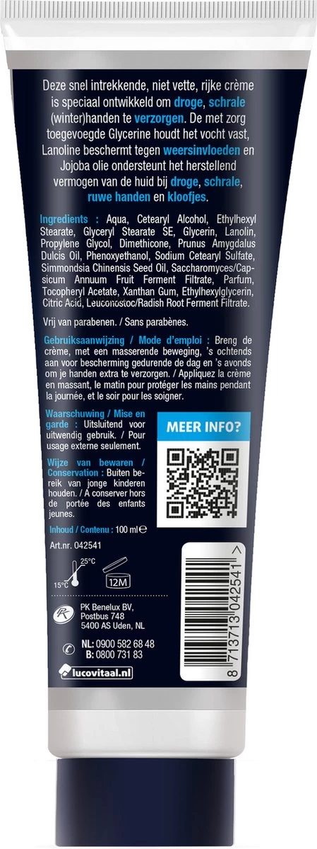 Lucovitaal - Winterhanden Balsem - 100 Milliliter - Handcrème - Afbeelding 3
