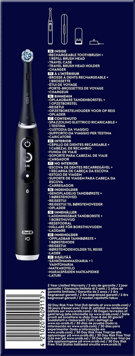 Oral B IO 6N - SMILE Black Lava Elektrische Tandenborstel Ontworpen Door Braun - Afbeelding 4