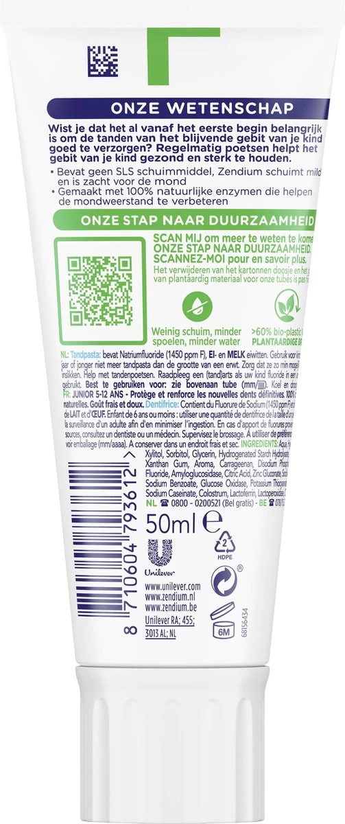 Zendium Junior 5-12jr Tandpasta - 12 X 50 Ml - Voordeelverpakking - Afbeelding 5