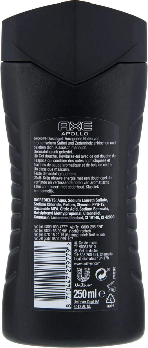 Axe Apollo Showergel - 6 X 250 Ml - Voordeelverpakking - Afbeelding 15