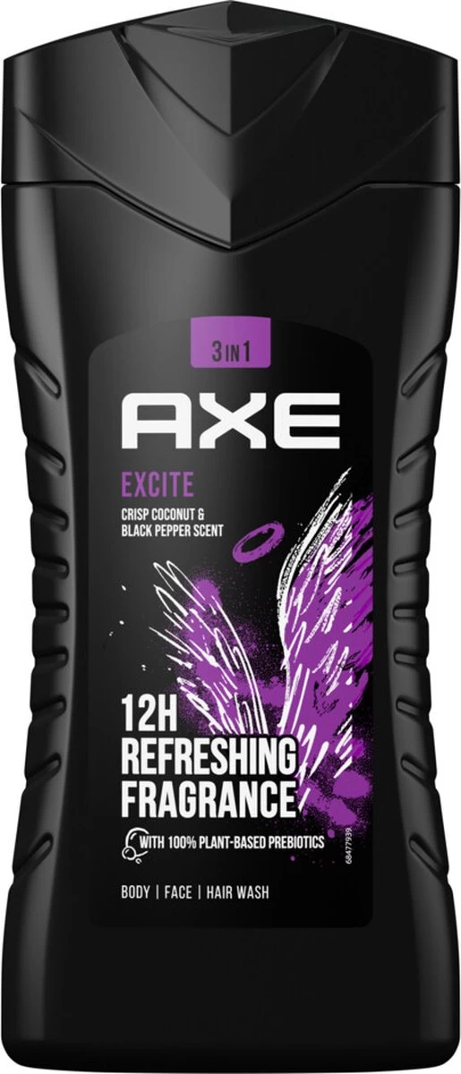 Axe Excite 3-in-1 Douchegel - 6 X 250 Ml - Voordeelverpakking - Afbeelding 5