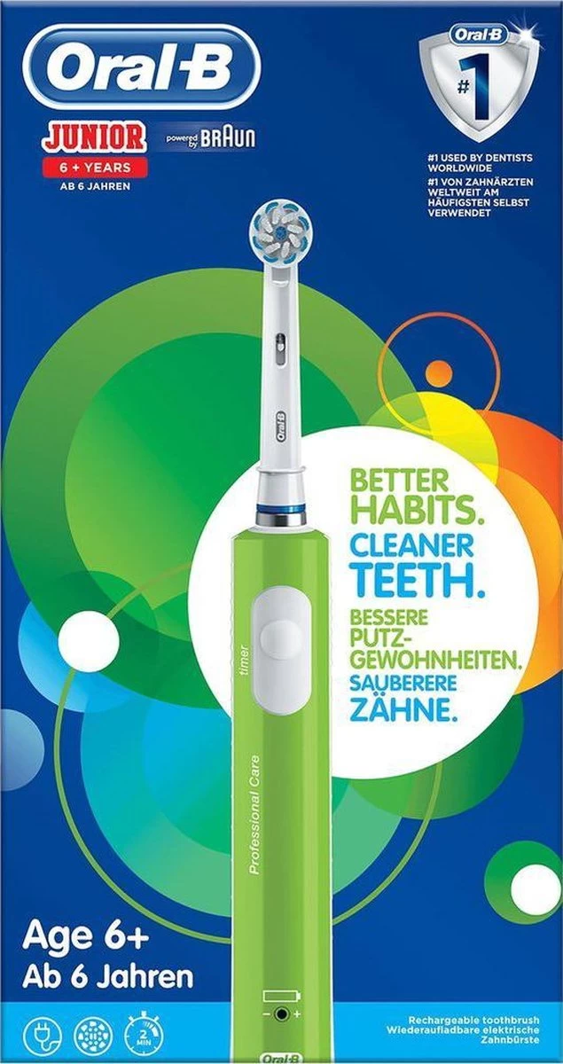Oral B Oral-B Junior 6+ - Elektrische Tandenborstel - Paars & Groen DUOSET - Afbeelding 4