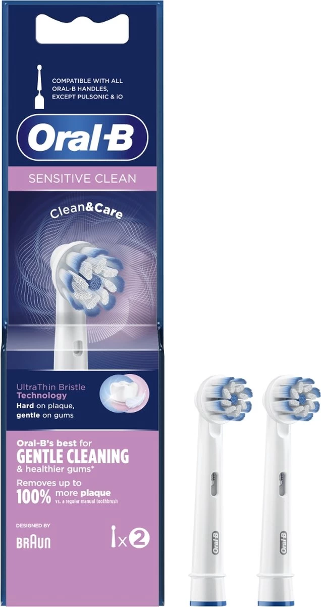 Oral B Oral-B Sensitive Clean - Met CleanMaximiser-technologie - Opzetborstels - 2 Stuks - Afbeelding 2