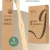 NATURE’S Groove® Bamboe Tandenborstel - Houten Tandenborstel Soft - 8 Stuks - Handmatig