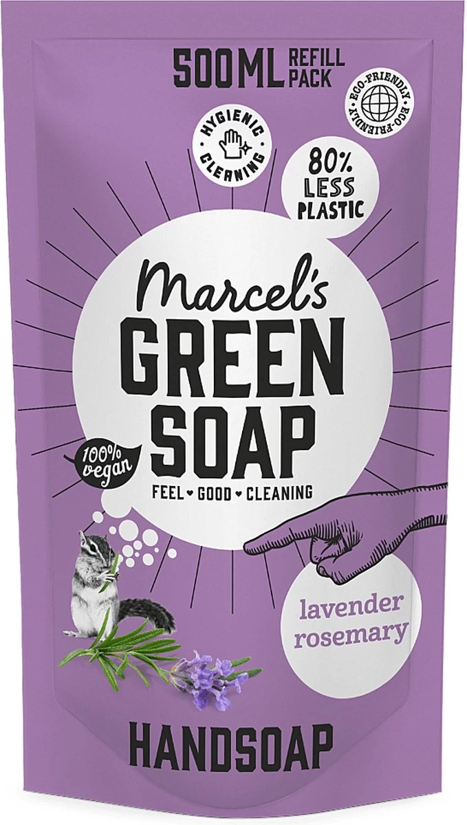 Marcel's Green Soap Handzeep Navulling Lavendel & Rosemarijn - 500 Ml - Afbeelding 8