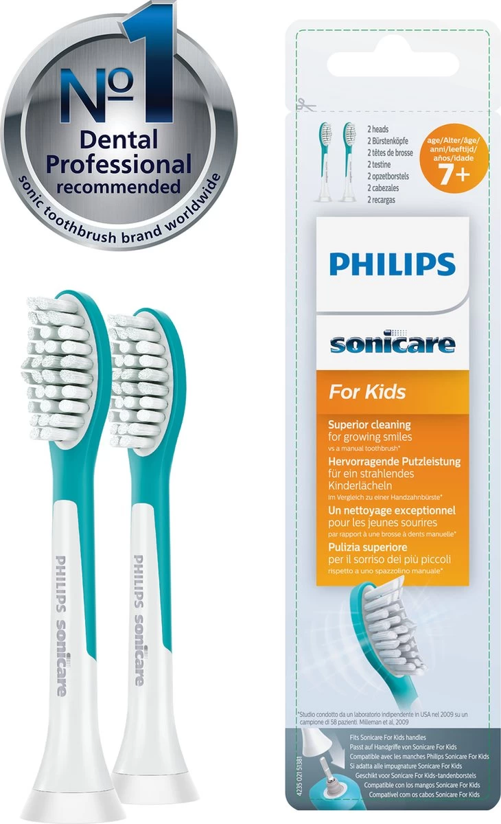 Philips Sonicare For Kids Standard A2 HX6042/33 - Opzetborstel - 2 Stuks - Afbeelding 10