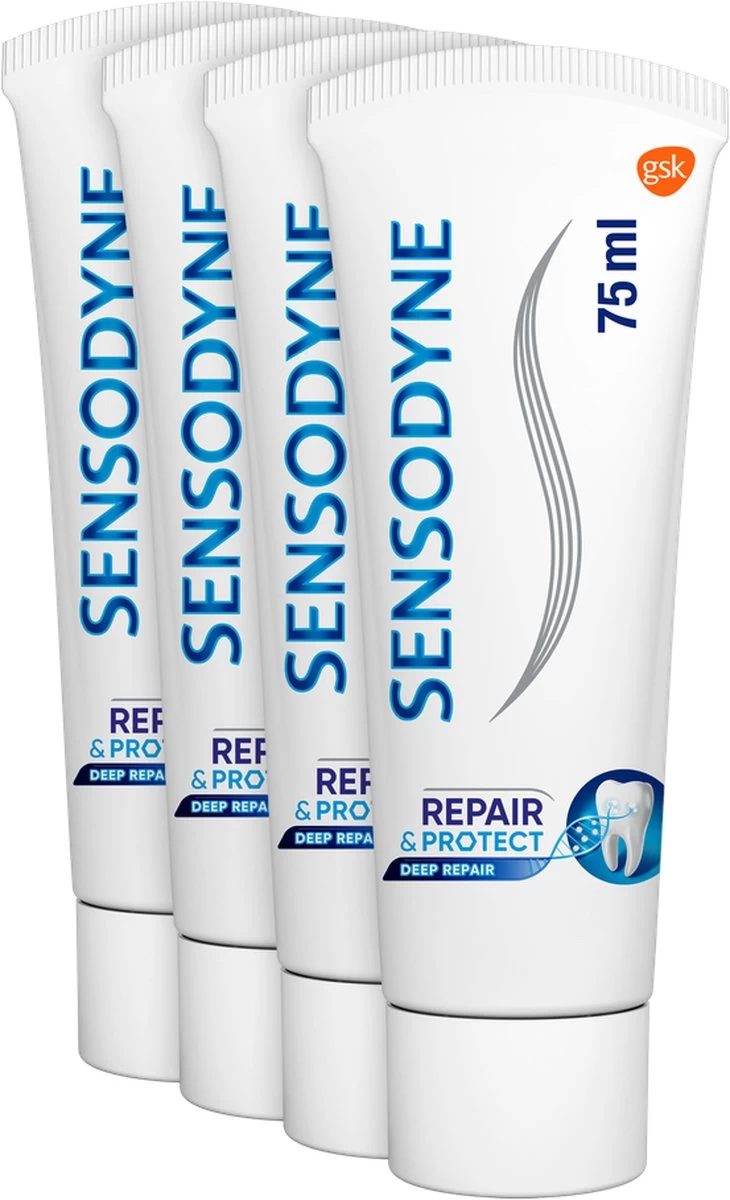 Sensodyne Repair & Protect Deep Repair Tandpasta Voor Gevoelige Tanden 4x75 Ml - Afbeelding 3
