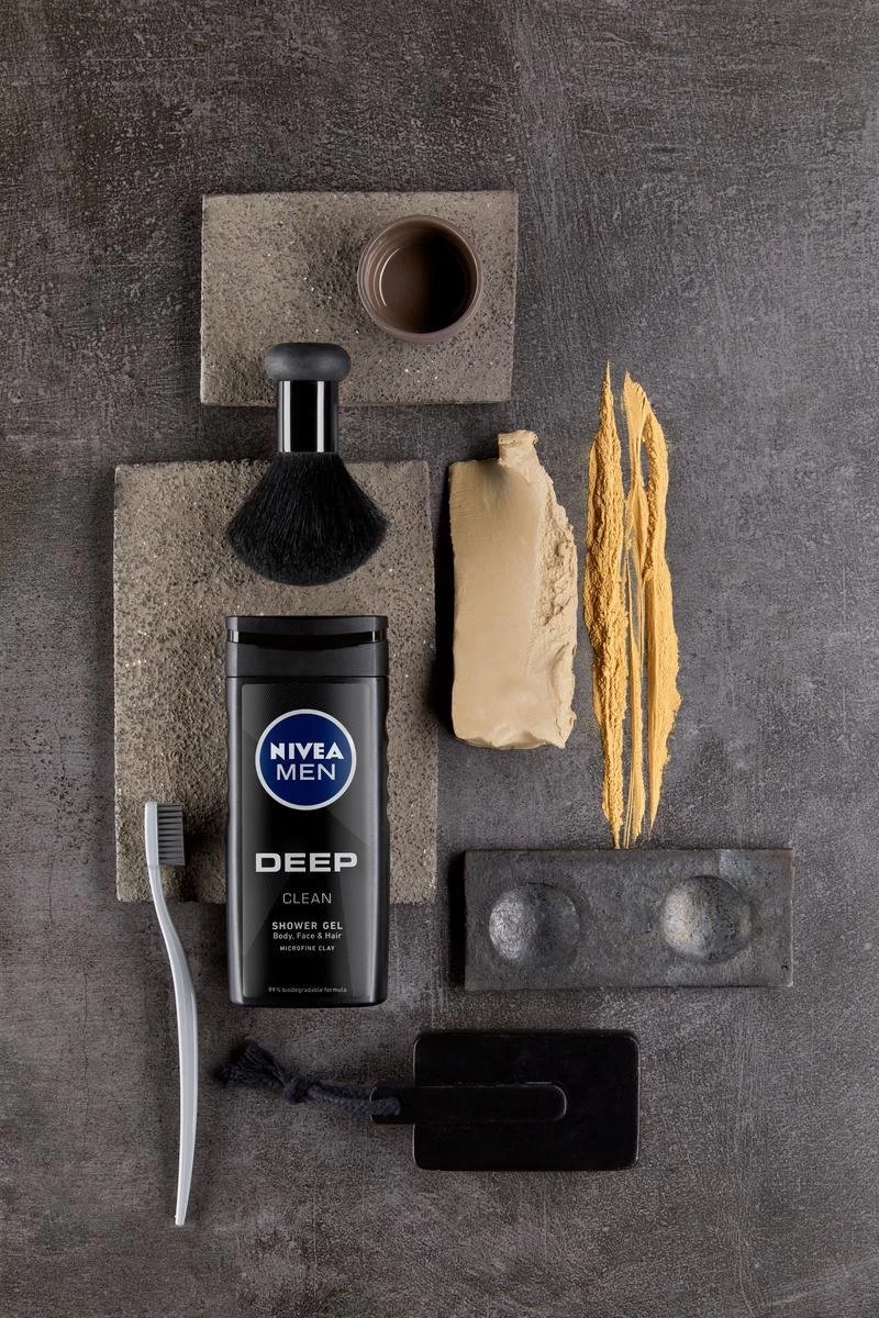 NIVEA MEN DEEP Clean Shower Gel - 6 X 250 Ml - Voordeelverpakking - Douchegel - Afbeelding 3