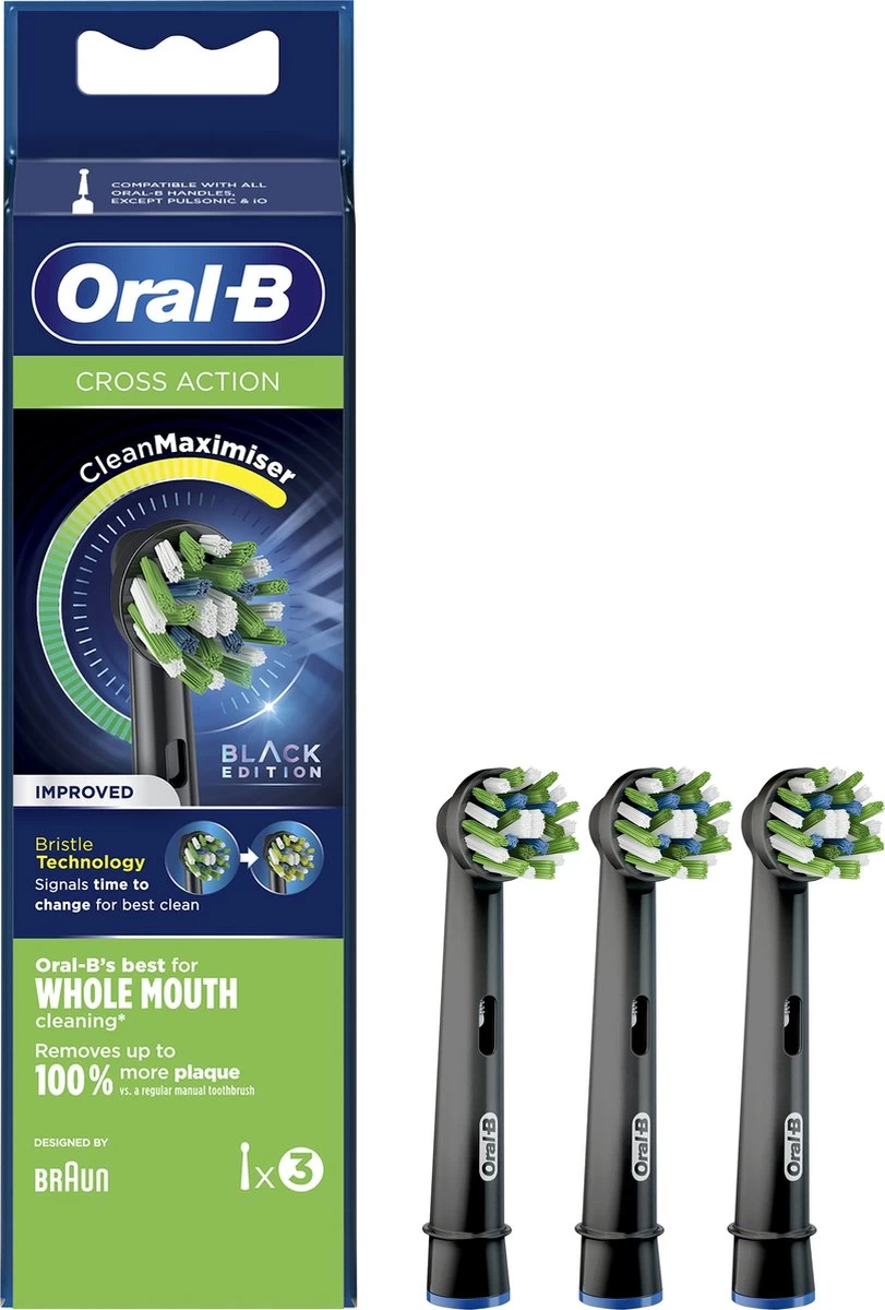Oral B Oral-B CrossAction - Met CleanMaximiser-technologie - Opzetborstels - Zwart - 3 Stuks - Afbeelding 9