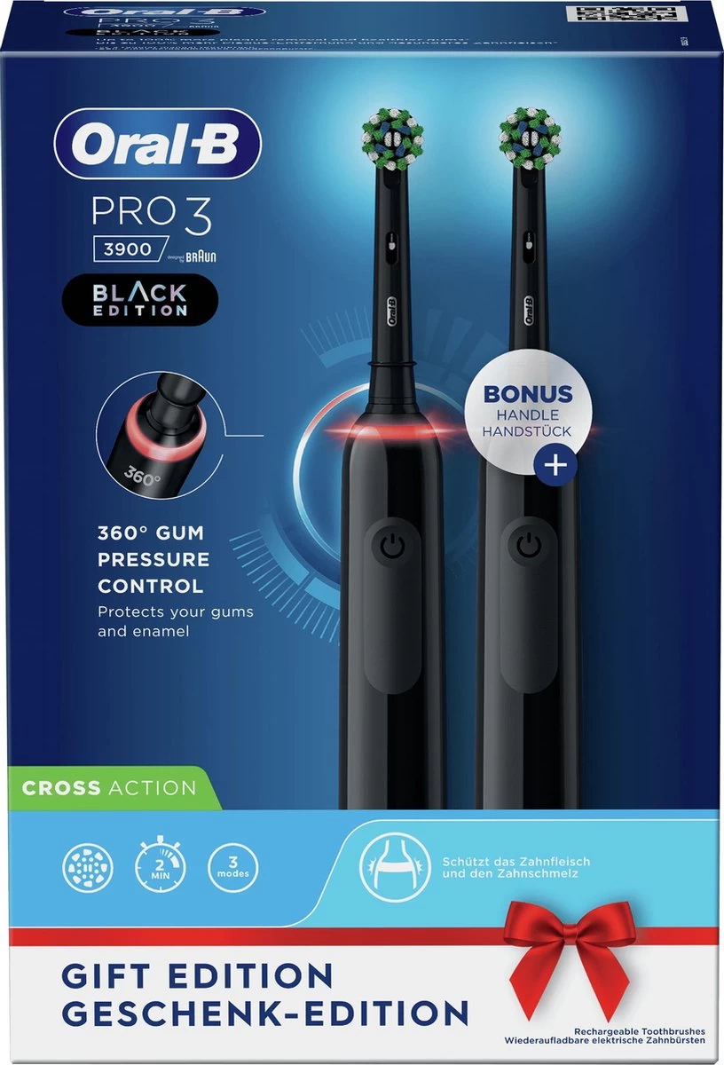 Oral B Oral-B Pro 3 3900 - Elektrische Tandenborstels Duoverpakking - Afbeelding 9