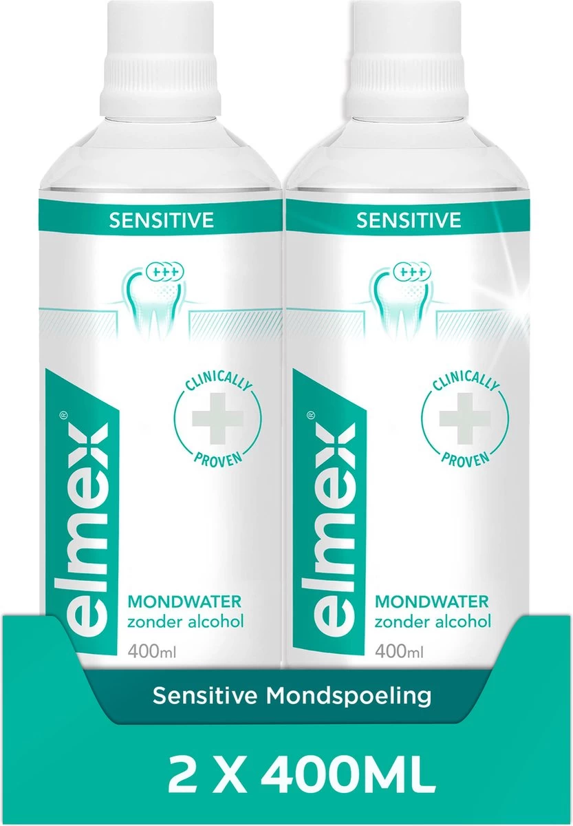 Elmex Sensitive Mondwater - 2 X 400 Ml - Voordeelverpakking