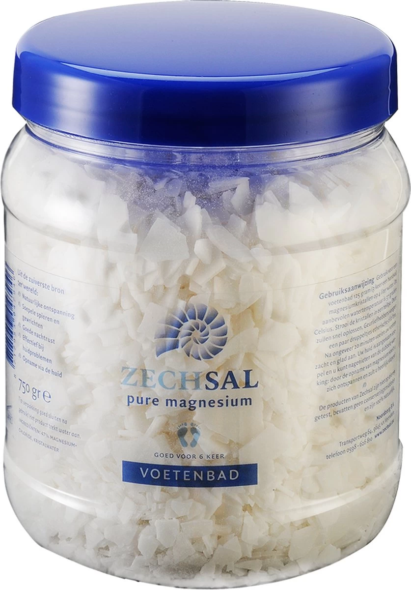 Zechsal Magnesium - Badmiddel - Voetbadzout - 750 GR - Pure Magnesium Badkristallen - Effectieve Magnesium Opname Via De Voeten - Zuivert De Huid, Ook Bij Schimmelproblemen - Afbeelding 3