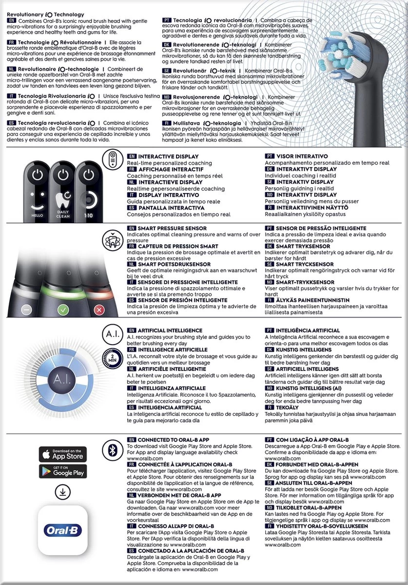 Oral B IO 6N - SMILE Black Lava Elektrische Tandenborstel Ontworpen Door Braun - Afbeelding 20