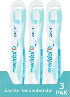 Meridol Tandenborstel Zacht - 3 Stuks - Voordeelverpakking
