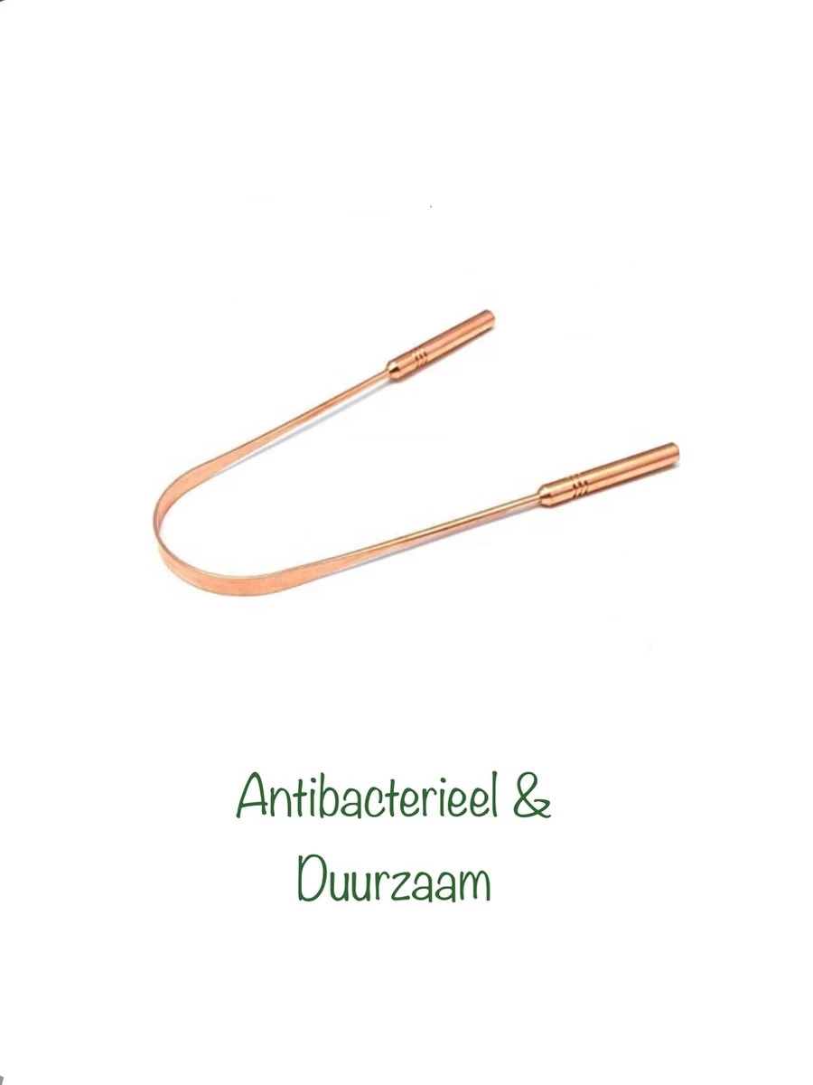 OrganiBrush 100% Koper Tongschraper / Tongreiniger - Antibacterieel - 2 Stuks - Afbeelding 4