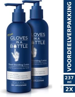 Gloves In A Bottle (GIAB) | Beschermende, Hydraterende, Herstellende Lotion | Droge, Schrale, Geïrriteerde Huid | Voordeelverpakking 2 X 237 Ml